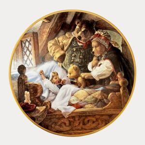 Vintage Knowles Goldilocks & Three Bears Collector Plate 1991 Scott Gustafson